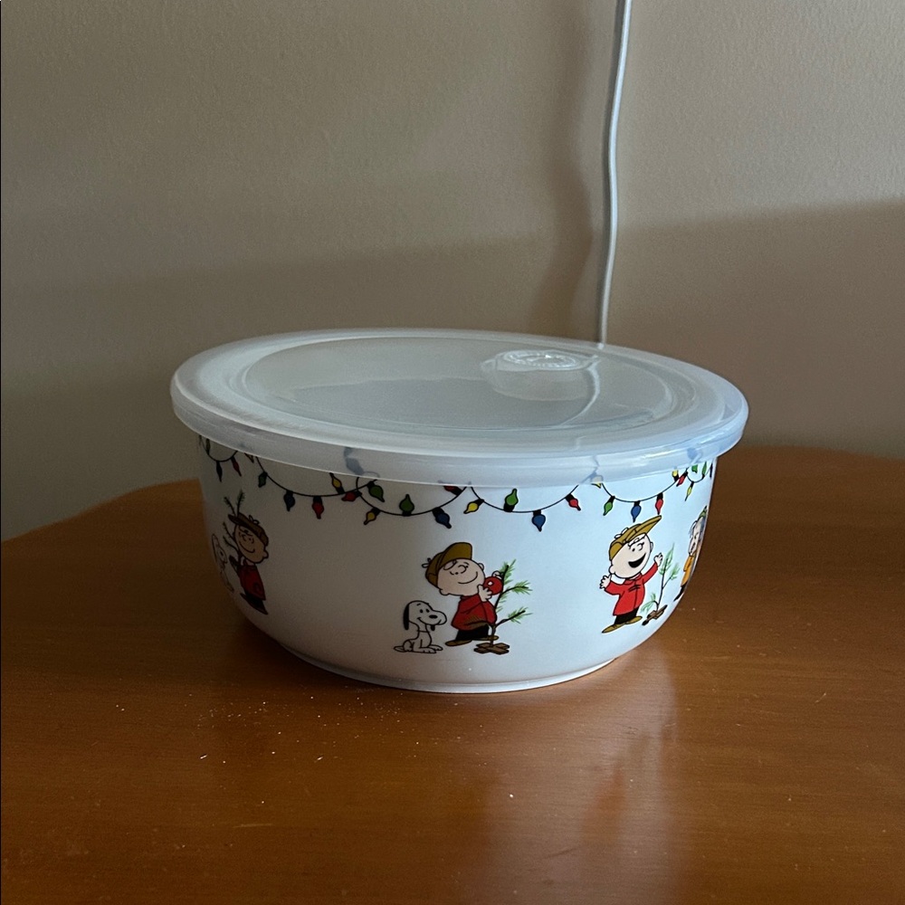 Peanuts White character Storage Bowl with Lid